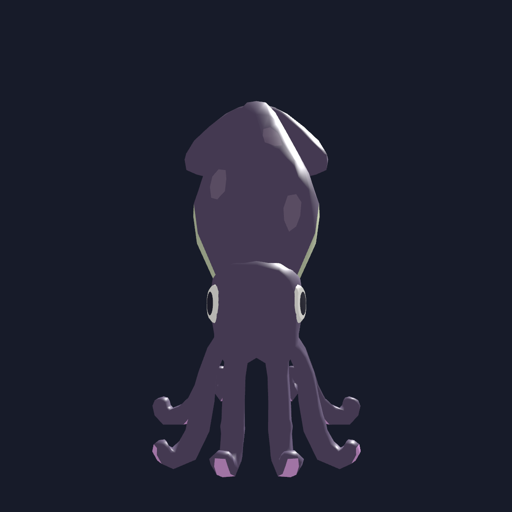 Inkfish — a low-poly purple squid companion
