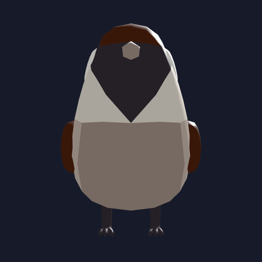 Sparrow — a low-poly brown bird companion